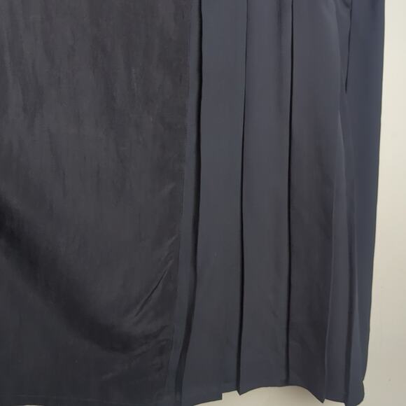 Babette Oversized Small Cupro Midi Black/Grey Mixed Media Dress #0329 - Picture 4 of 7